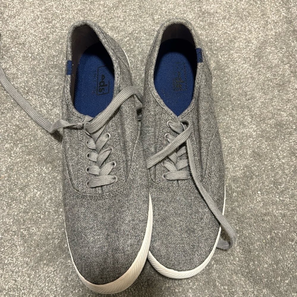 Men’s size 11 keds.  Grey.   Worn once